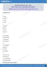 Đề thi giữa kì 2 Tiếng Anh 4 Explore Our World - Đề số 2